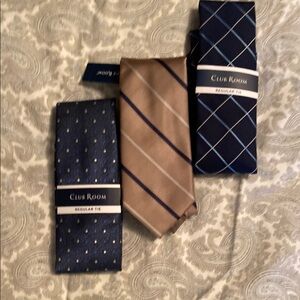 Club Room Men's Tie Trio - Blue, Gold, and Tan
Macey’s house brand